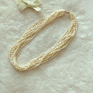 Pearl Jewelry - Gorgeous Pearl Necklace w. 14k Yellow Gold Clasp Pearl Jewelry - Gorgeous Pearl Necklace w. 14k Yellow Gold Clasp